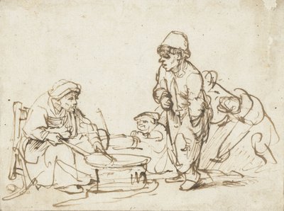 De Pannenkoekvrouw, ca. 1635 door Rembrandt van Rijn